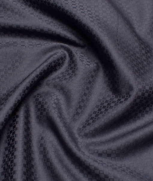Soktas  Giza Cotton Structured Shirting Fabric (Dark Grey)