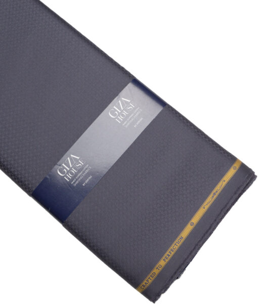 Soktas  Giza Cotton Structured Shirting Fabric (Dark Grey)