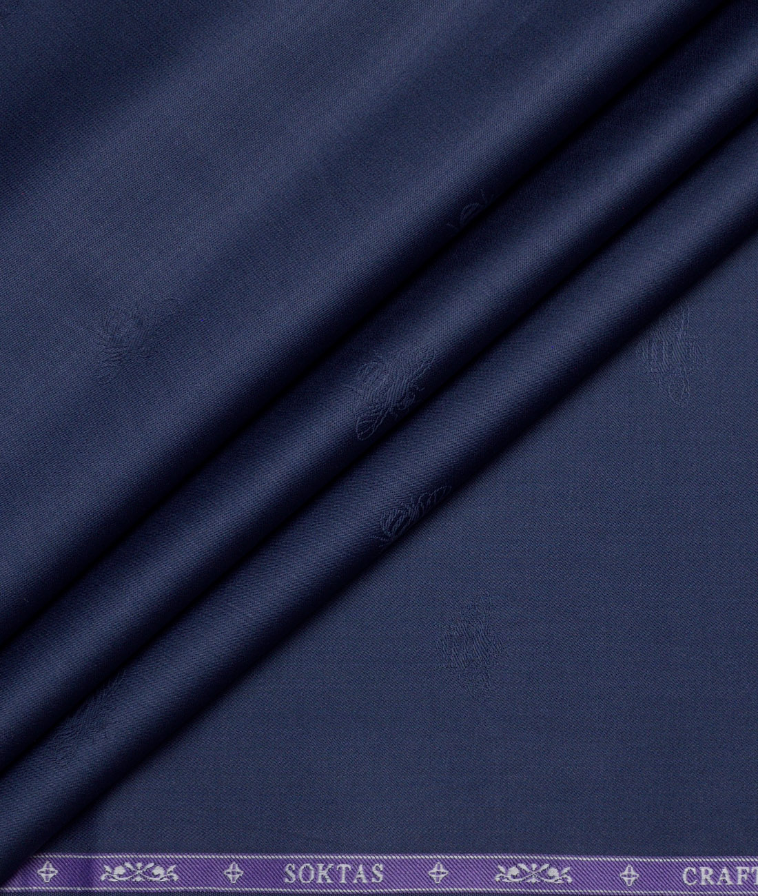 Soktas Giza Cotton Self Design Shirting Fabric (Dark Royal Blue) Soktas Giza Cotton Self Design Shirting Fabric (Dark Royal Blue)