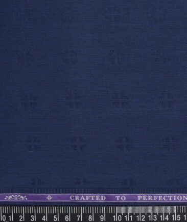 Soktas  Giza Cotton Self Design Shirting Fabric (Dark Royal Blue)