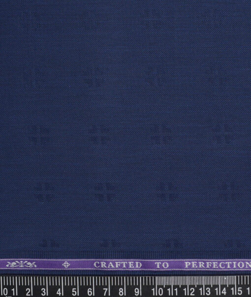 Soktas  Giza Cotton Self Design Shirting Fabric (Dark Royal Blue)