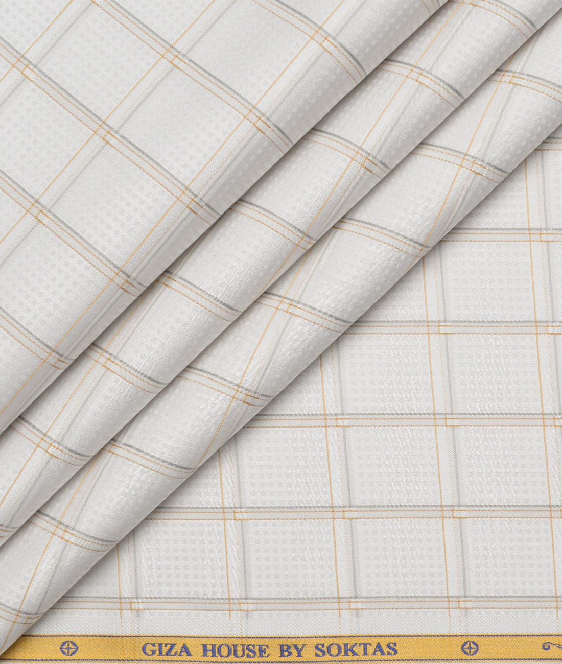 Soktas Giza Cotton Checks Shirting Fabric (Light Grey ) Soktas Giza Cotton Checks Shirting Fabric (Light Grey )