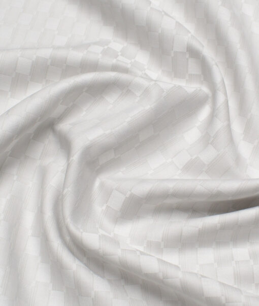 Soktas  Giza Cotton Self Design Shirting Fabric (Light Grey )