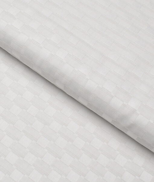 Soktas  Giza Cotton Self Design Shirting Fabric (Light Grey )