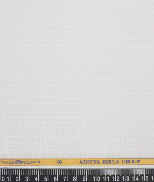 Soktas  Giza Cotton Self Design Shirting Fabric (Light Grey )