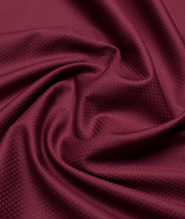 Soktas  Giza Cotton Structured Shirting Fabric (Maroon Red)