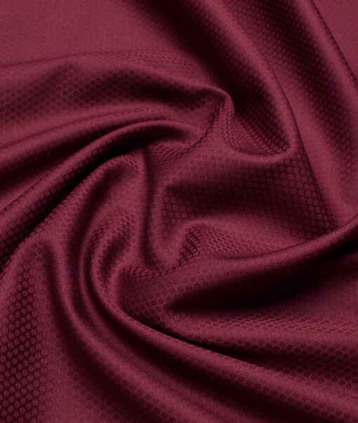 Soktas  Giza Cotton Structured Shirting Fabric (Maroon Red)