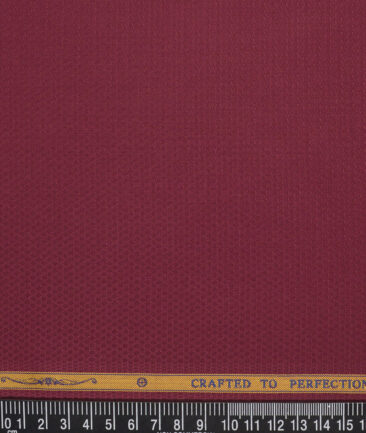 Soktas  Giza Cotton Structured Shirting Fabric (Maroon Red)