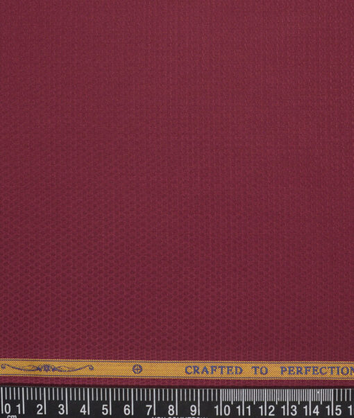 Soktas  Giza Cotton Structured Shirting Fabric (Maroon Red)