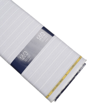 Soktas  Cotton Tencel Striped Shirting Fabric (Light Grey)