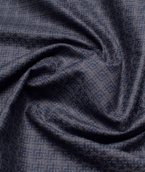 Soktas  Giza Cotton Self Design Shirting Fabric (Grey)