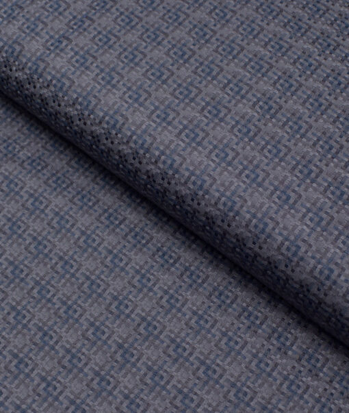 Soktas  Giza Cotton Self Design Shirting Fabric (Grey)