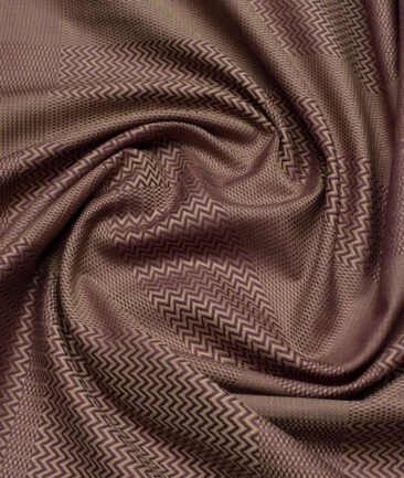 Soktas  Giza Cotton Self Design Shirting Fabric (Light Brown)