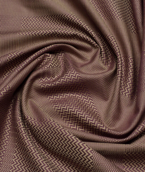 Soktas  Giza Cotton Self Design Shirting Fabric (Light Brown)