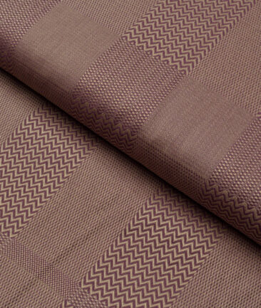 Soktas  Giza Cotton Self Design Shirting Fabric (Light Brown)