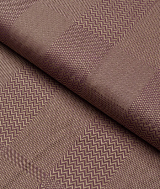 Soktas  Giza Cotton Self Design Shirting Fabric (Light Brown)