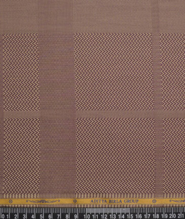 Soktas  Giza Cotton Self Design Shirting Fabric (Light Brown)