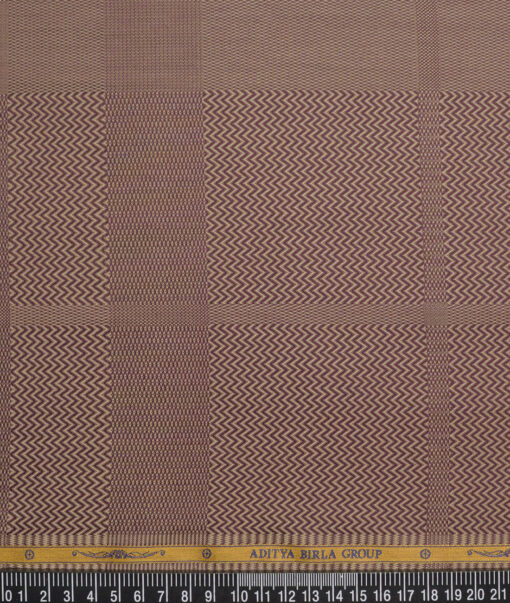 Soktas  Giza Cotton Self Design Shirting Fabric (Light Brown)