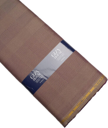 Soktas  Giza Cotton Self Design Shirting Fabric (Light Brown)