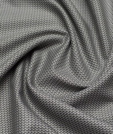 Soktas 2 Ply 100's Giza Cotton Structured Shirting Fabric (Grey)