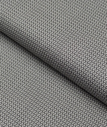 Soktas 2 Ply 100's Giza Cotton Structured Shirting Fabric (Grey)