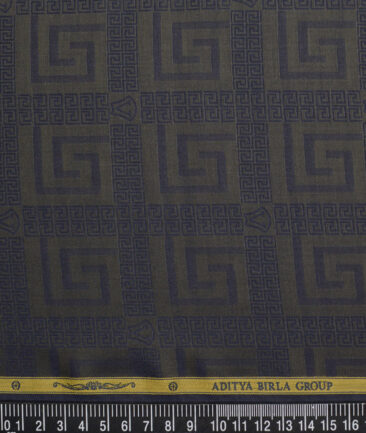 Soktas  Giza Cotton Self Design Shirting Fabric (Dark Royal Blue)