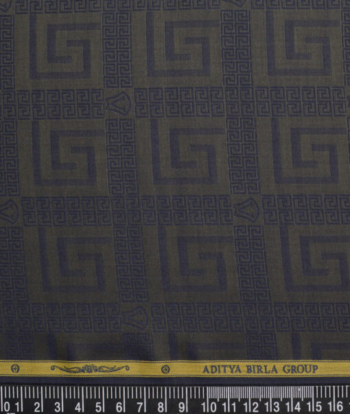 Soktas  Giza Cotton Self Design Shirting Fabric (Dark Royal Blue)