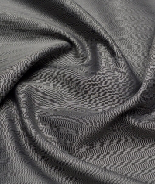Soktas 2 Ply 120's Giza Cotton Striped Shirting Fabric (Dark Grey)