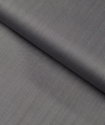 Soktas 2 Ply 120's Giza Cotton Striped Shirting Fabric (Dark Grey)