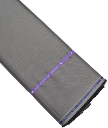 Soktas 2 Ply 120's Giza Cotton Striped Shirting Fabric (Dark Grey)