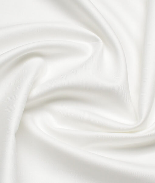 Soktas 2 Ply 120's Giza Cotton Striped Shirting Fabric (White)