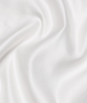 Solino  Solids European Cotton Linen Stretchable Trouser or Chinos Fabric (White) - Image 3