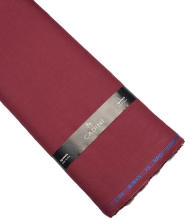 Cadini Italy  Cotton Linen Solids Shirting Fabric (Maroon)