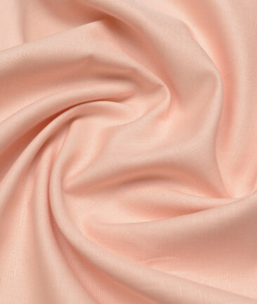 Cadini Italy  Cotton Linen Solids Shirting Fabric (Peach)