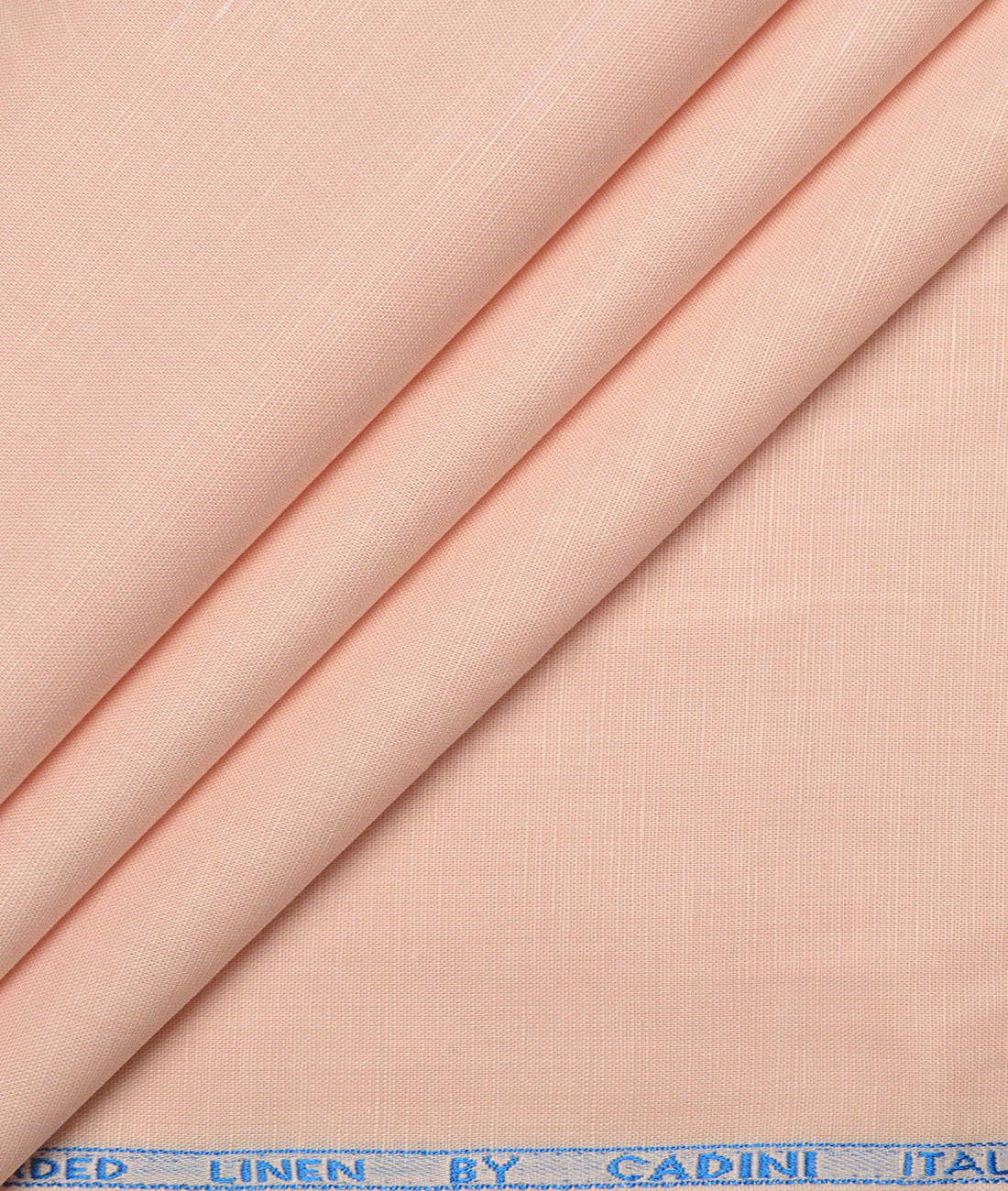 Cadini Italy Cotton Linen Solids Shirting Fabric (Peach) Cadini Italy Cotton Linen Solids Shirting Fabric (Peach)