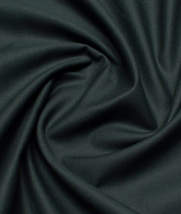 Cavallo by Linen Club  Cotton Linen Solids Shirting Fabric (Dark Green)