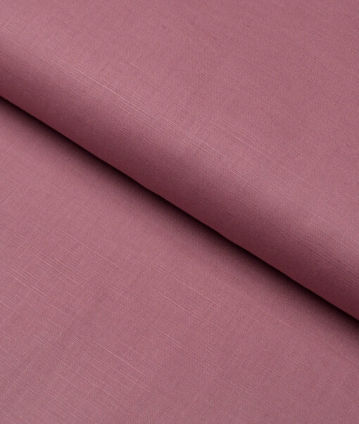 Cavallo by Linen Club  Cotton Linen Solids Shirting Fabric (Dusty Rose Pink)