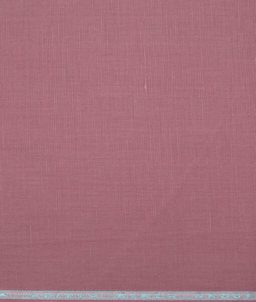 Cavallo by Linen Club  Cotton Linen Solids Shirting Fabric (Dusty Rose Pink)