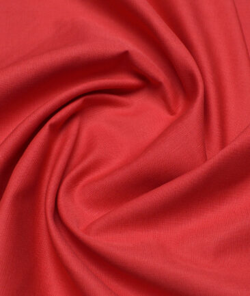 Cavallo by Linen Club  Cotton Linen Solids Shirting Fabric (Red)