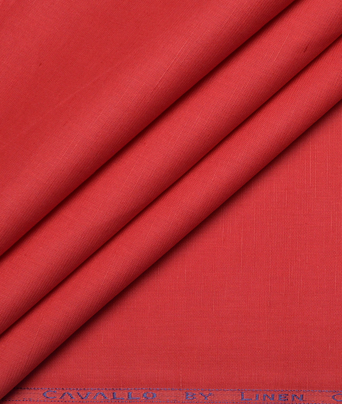 Cavallo by Linen Club Cotton Linen Solids Shirting Fabric (Red) Cavallo by Linen Club Cotton Linen Solids Shirting Fabric (Red)