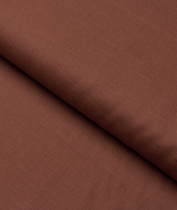 Cavallo by Linen Club  Cotton Linen Solids Shirting Fabric (Walnut Brown)