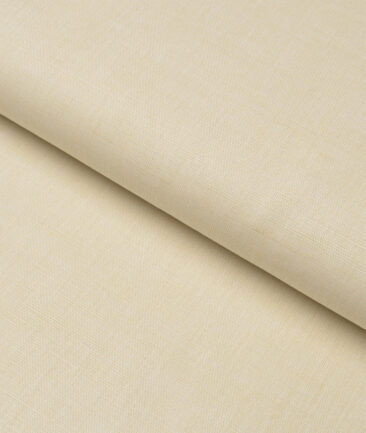 Cavallo by Linen Club  Cotton Linen Solids Shirting Fabric (Cream)