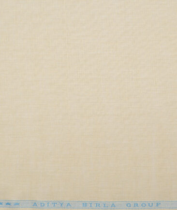 Cavallo by Linen Club  Cotton Linen Solids Shirting Fabric (Cream)