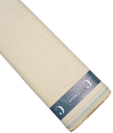 Cavallo by Linen Club  Cotton Linen Solids Shirting Fabric (Cream)
