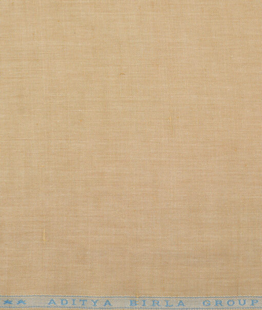 Cavallo by Linen Club  Cotton Linen Solids Shirting Fabric (Desert Sand Beige)