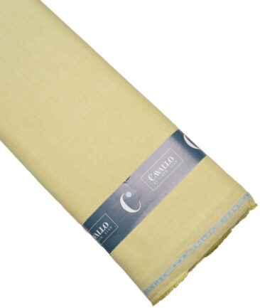 Cavallo by Linen Club  Cotton Linen Solids Shirting Fabric (Lemon Yellow)