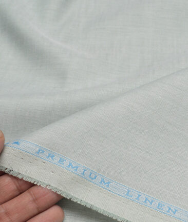 Cavallo by Linen Club  Cotton Linen Solids Shirting Fabric (Light Pistachio Green)
