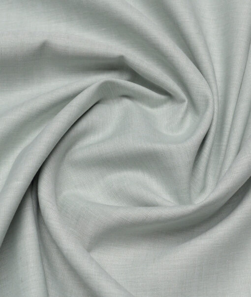 Cavallo by Linen Club  Cotton Linen Solids Shirting Fabric (Light Pistachio Green)