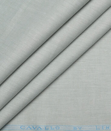 Cavallo by Linen Club  Cotton Linen Solids Shirting Fabric (Light Pistachio Green)