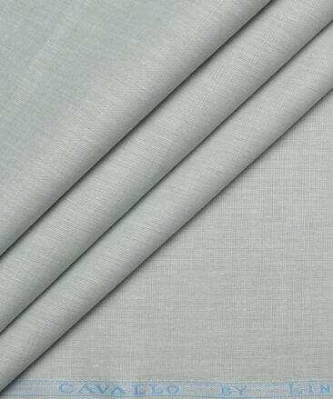 Cavallo by Linen Club  Cotton Linen Solids Shirting Fabric (Light Pistachio Green)